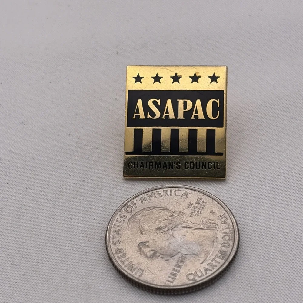 ASAPAC Chairman's Council Gold Tone Politics Anesthesiology Lapel Hat Pin